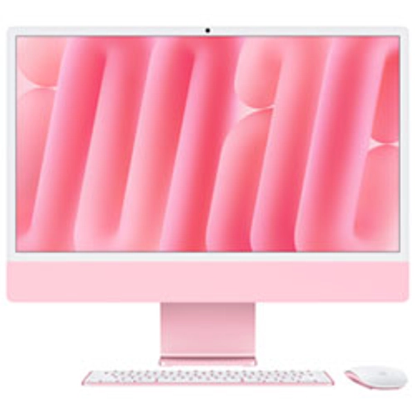 Apple iMac 24" (Fall 2024) - Pink (Apple M4 Chip / 8-Core GPU / 16GB RAM / 256GB SSD) - English