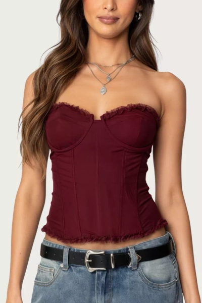 Edikted Deirdre Mesh Lace Up Corset