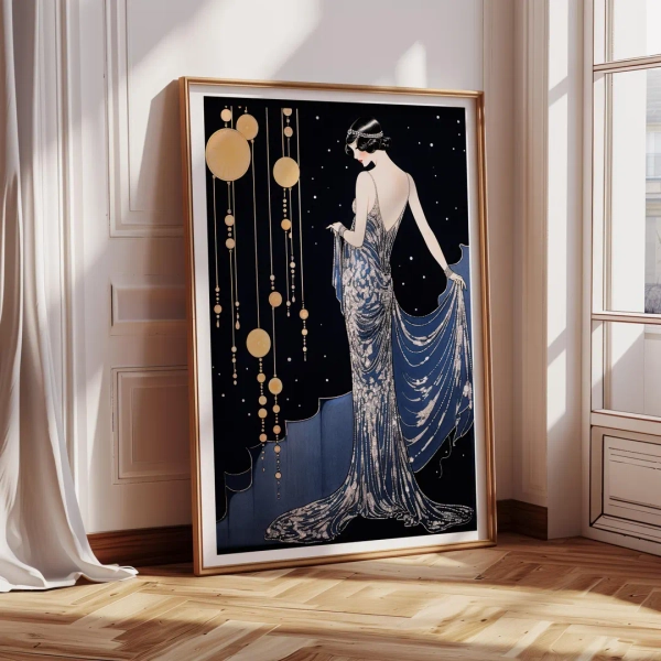 Elegant Art Nouveau Art Deco Wall Art Living Room Print Tradtional Art Deco Print Luxurious Vintage Art Glamour Illustration Home Decor Gift - Etsy