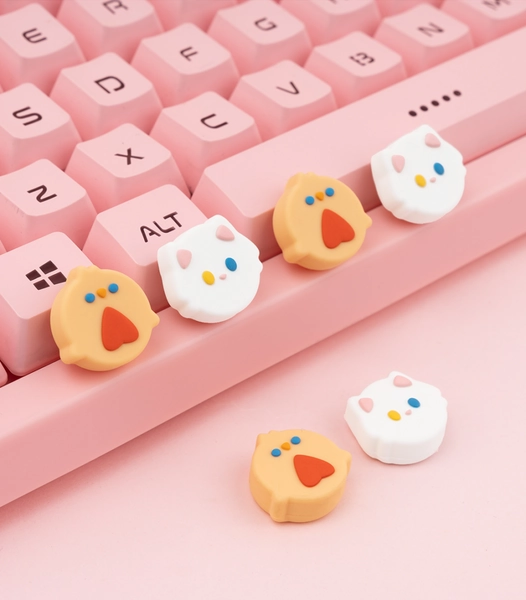 Cat and Chick Kawaii Nintendo Switch Thumb Grips