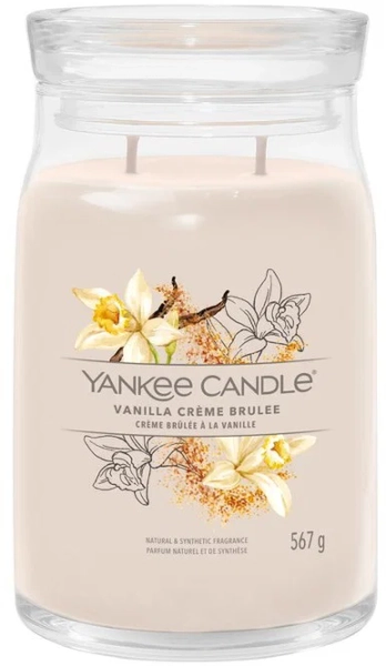 YANKEE CANDLE Signature sklo 2 knoty Vanilla Creme Brulée 567 g