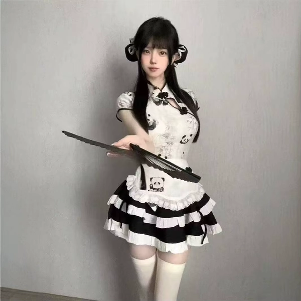Panda Cheongsam Dress
