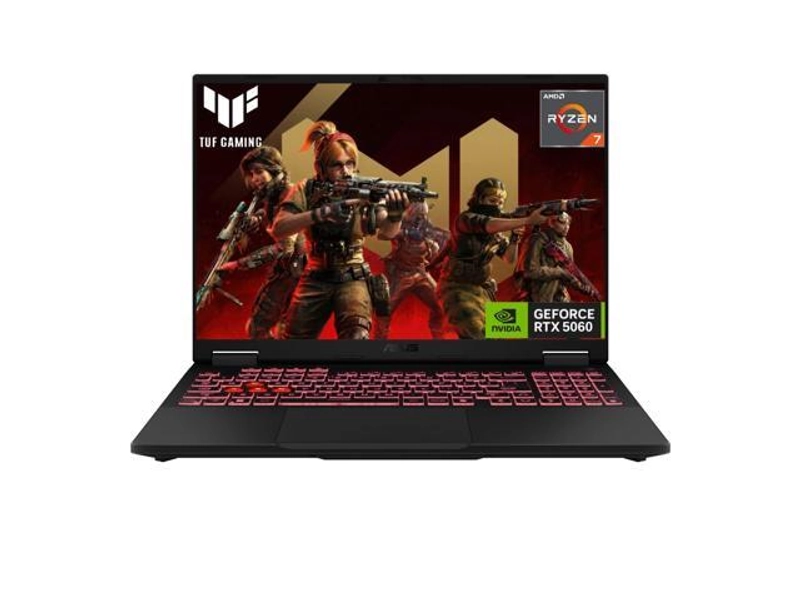 ASUS TUF A16 RTX 5060 Gaming Laptop, 16" FHD+ 165Hz Display, AMD Ryzen 7 260, NVIDIA RTX 5060, 16GB DDR5 RAM, 1TB SSD, RGB Backlit KB, RJ-45, Wi-Fi 6,