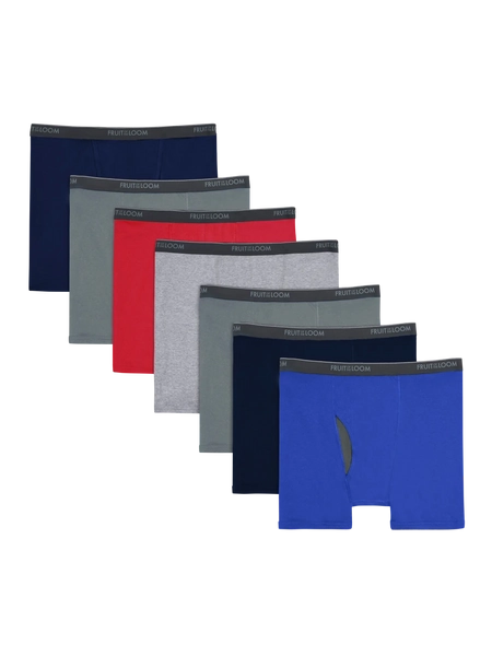 Big Men's CoolZone® Fly Boxer Briefs, Assorted 7 Pack
