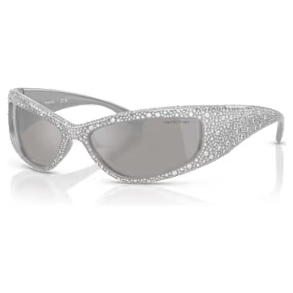 Sunglasses, Mask shape, SK6027, Silver tone