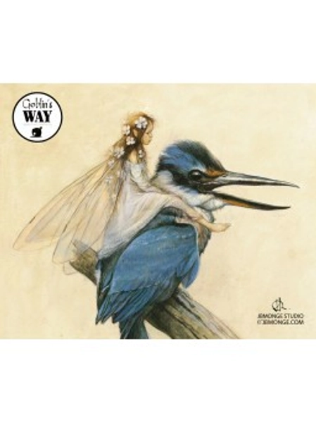 Poster Fine Art Print "The Fairy and the Kingfisher" by JBMonge