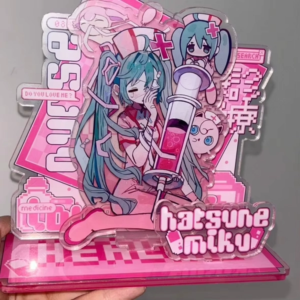 Hatsune miku acrílico sinal de pé miku anime periféricos bonito dos desenhos animados ornamento de natal presentes cosplay - AliExpress 26