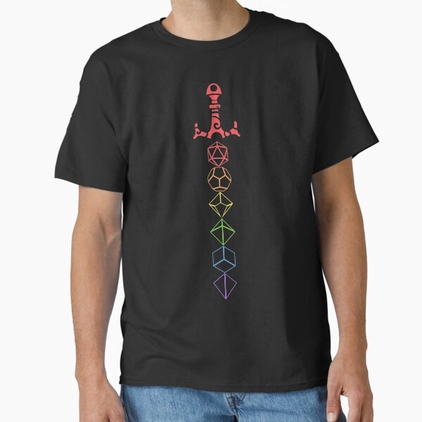 "Rainbow Sword Tabletop" Classic T-Shirt