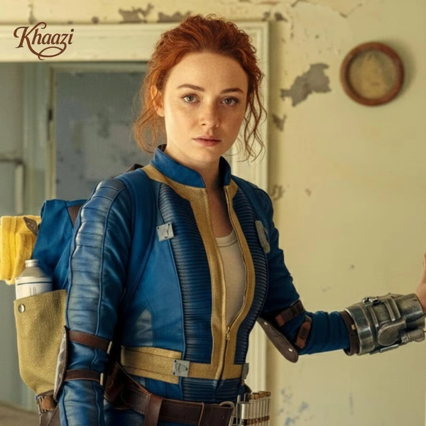 Fallout Vault Dweller Inspired Blue Cosplay Jumpsuit | Women’s Post-Apocalyptic Polyester Suit
