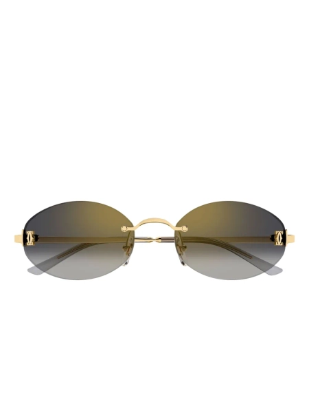 Cartier Eyewear logo-detail round-frame sunglasses | 55
