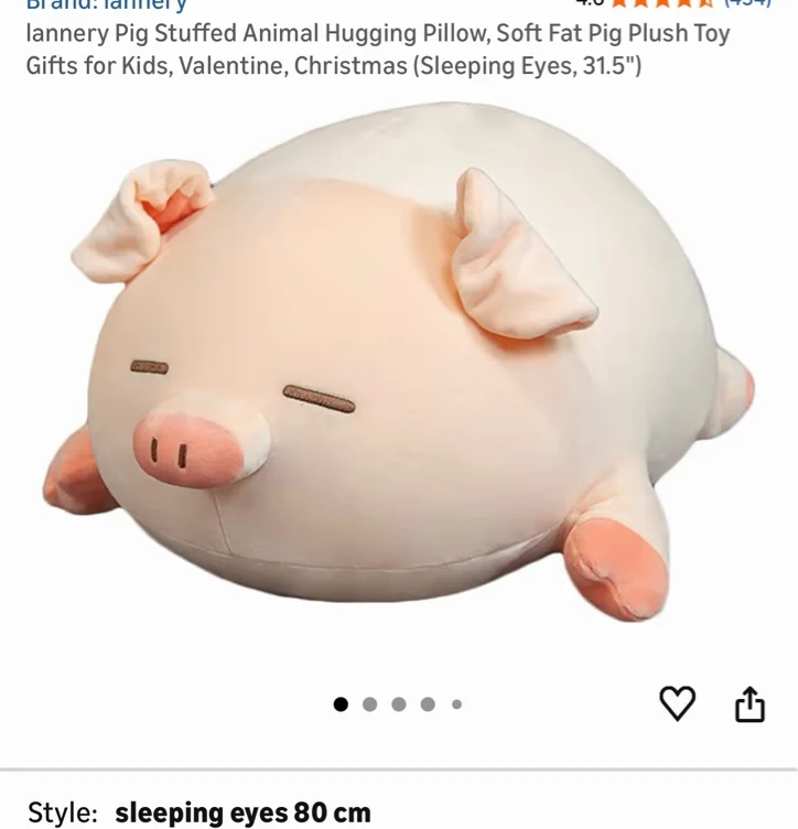 sleeping pig plushie:3