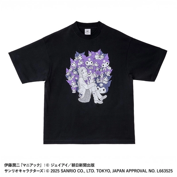 Junji Ito Sanrio Characters Rugged T-shirt Gal Tomie Kuromi XL-size