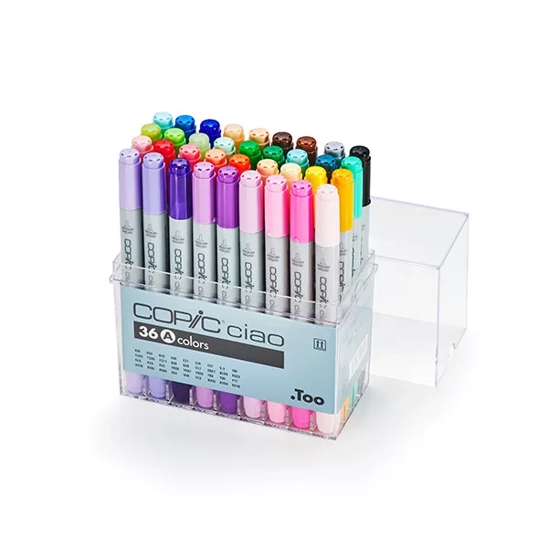Copic Ciao alkoholos marker, 36 darabos 'A' készlet