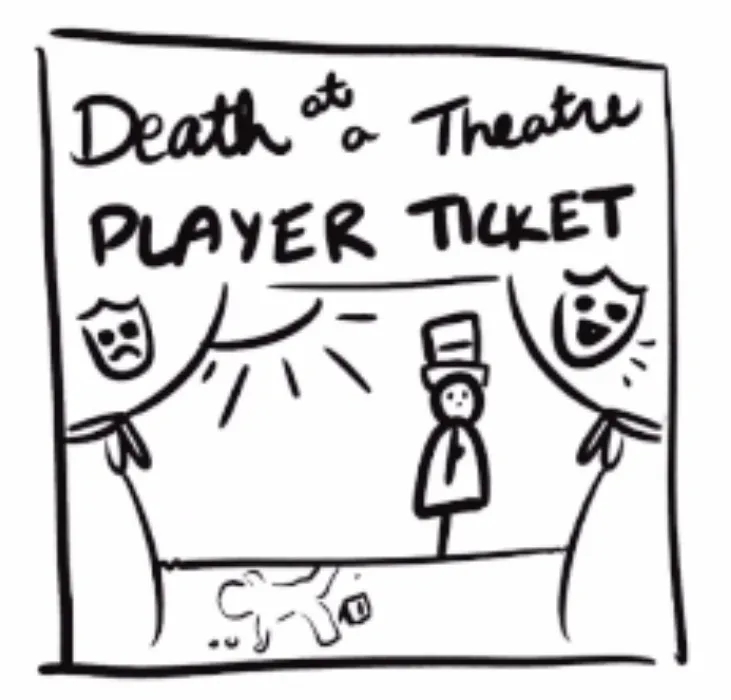Death at a Theatre One Shot Player Ticket (Covers PNG Art)