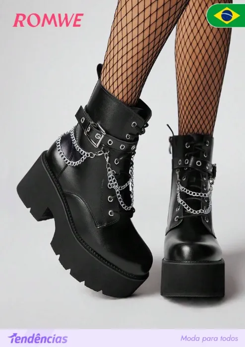 Bota coturno tratorada