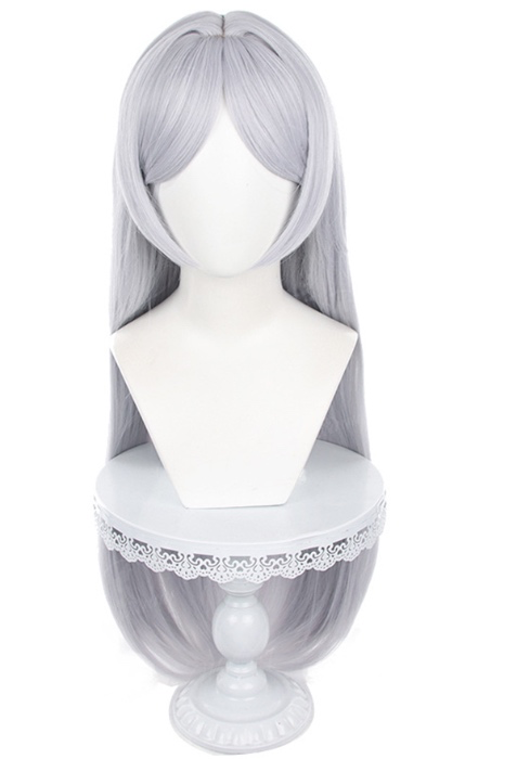 Frieren: Beyond Journey's End Frieren Cosplay Wig Long Straight Silver Grey Wig
