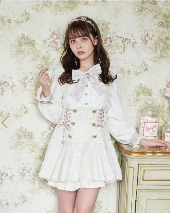 LIZ LISA Official Online Store ｜ Ribbon Tweed Set-Up