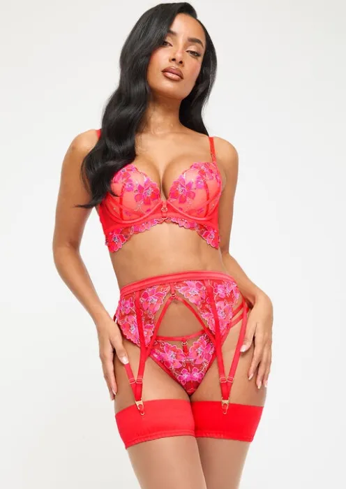 Glistening 4 Piece Lingerie Set