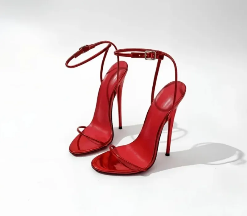 Ultra Thin Stiletto Sandals 14cm Red