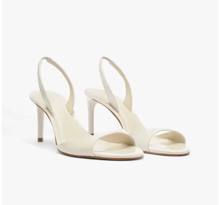 Scarlett Sling Mid Patent Leather Sandal Size 9