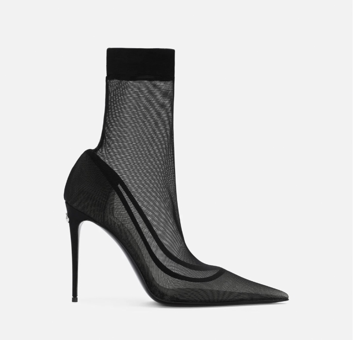 ♡ Dolce Gabbana Stretch Tulle Ankle Boots ♡