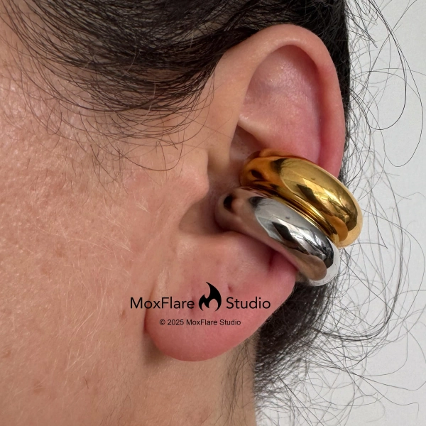 Ear Cuff No Piercing Gold Earrings Conch Earrings Conch Cuff Conch Hoop Statement Earrings Minimalist Earrings No tarnish Gift for her