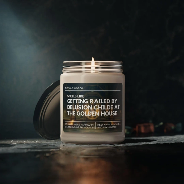 "Smells like Getting Railed by Delusion Childe at the Golden House" Candle - Etsy