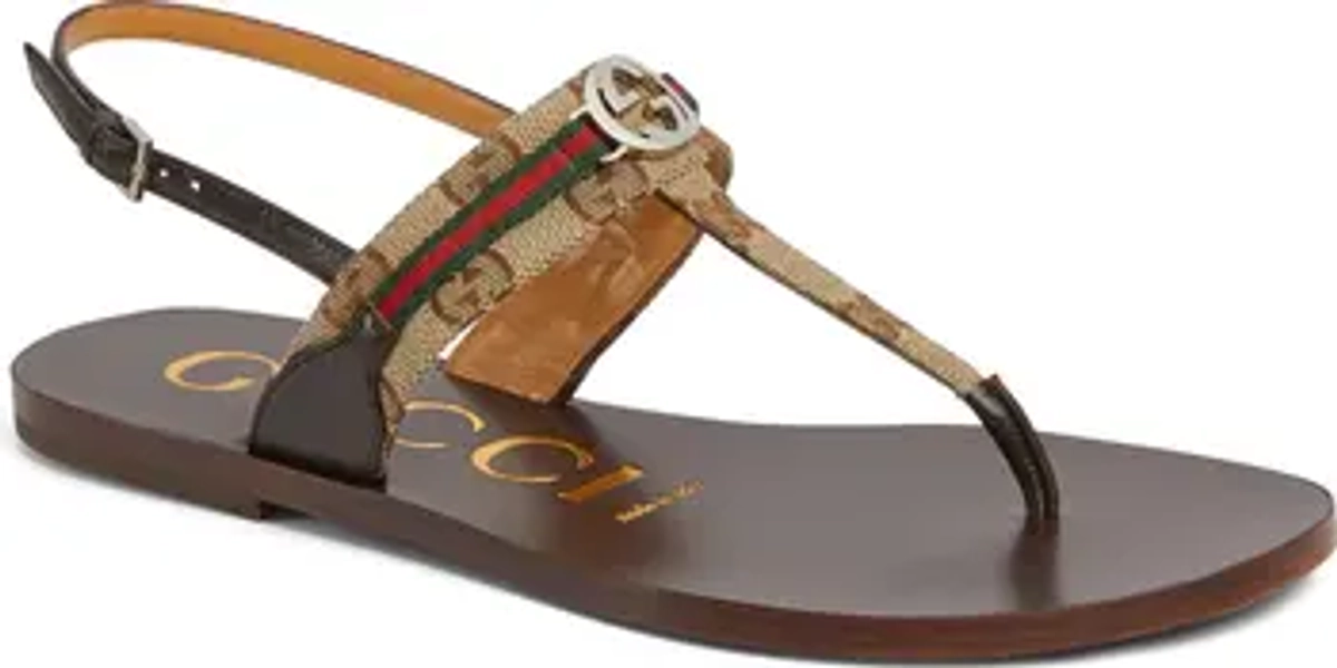 Interlocking G Web Slingback Sandal