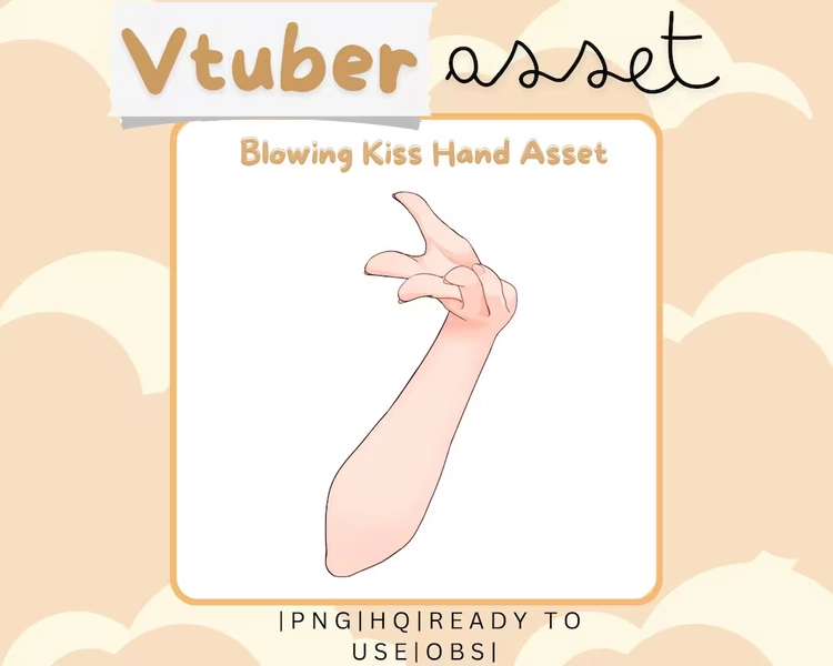 Vtuber Asset - Blowing Kiss - Prop Accessory Overlay Hand Asset - Streaming Asset for Live2d or Pngtuber - Etsy