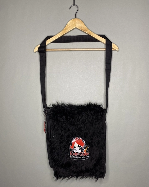 Vtg Y2k 2004 Ruby Gloom Fluffy Messenger Bag Hot Goth Emo Black Rare