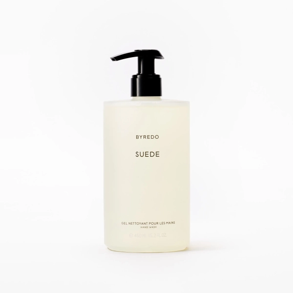 Suede bathroom hand soap
