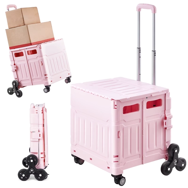 SucceBuy 150 Pfund Treppensteigwagen, faltbarer Mehrzweck-Handwagen mit Rädern, zusammenklappbarer Kiste, Rollwagen für das Einkaufsbüro - AliExpress 202216001