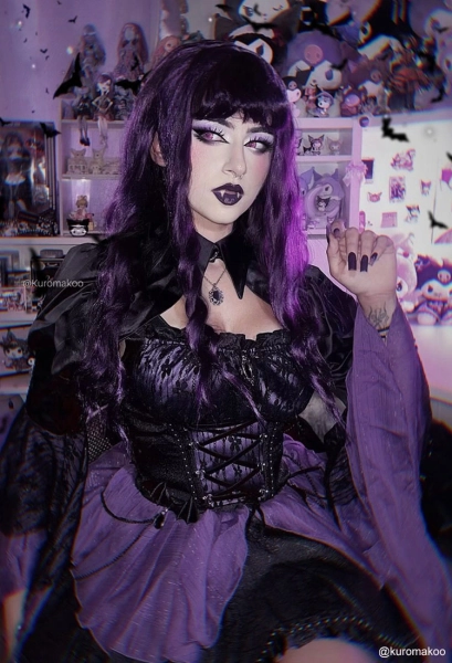 MH Elissabat Derivative Gothic Corset Skirt Cosplay Costume with Waist Girdle and Multi-layered Skirt with Cover-up