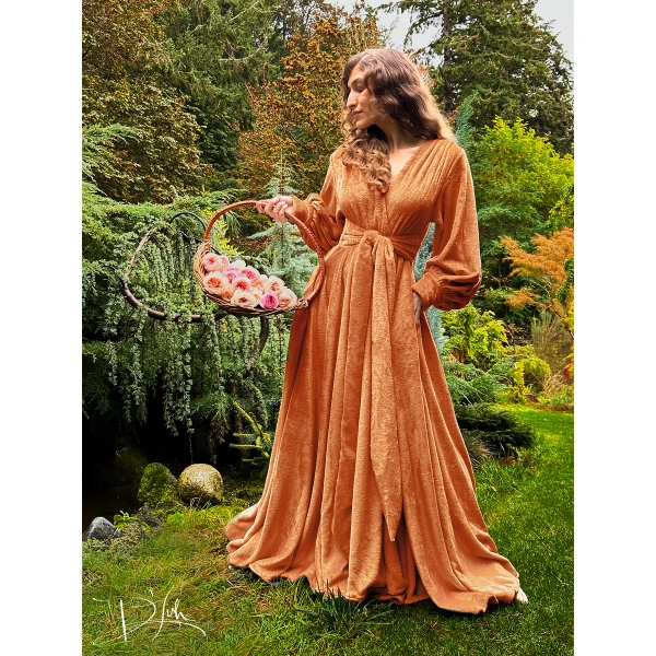 Caramel "Felicia" Supreme Dressing Gown 