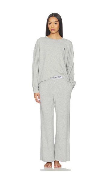 Crew Neck & Wide Leg Pant Set