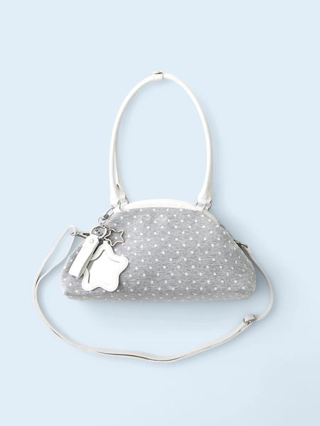 Dot Cozy Dumpling Bag Gray