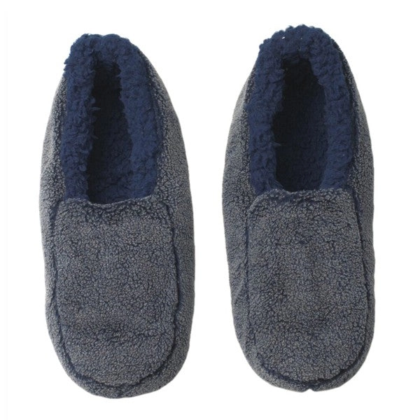 Sherpa Blue - Men's Cozy Sherpa House Slippers - Blue / M