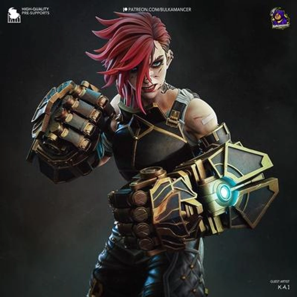 Hand-Painted Vi Figurine | 3D Printed Statue | Unique Gamer Gift | Vi Figure | Inspired by LoL