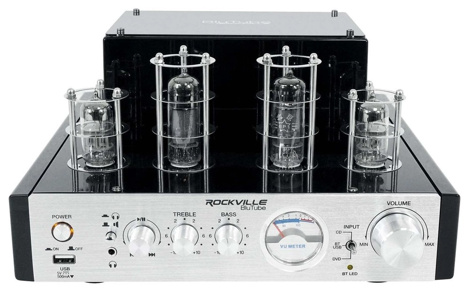 Rockville BluTube 70W Bluetooth Tube Amplifier/Home Theater Stereo Receiver