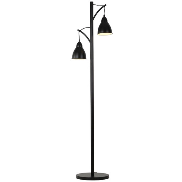 Rotterdam 2 Light Floor Lamp | Black