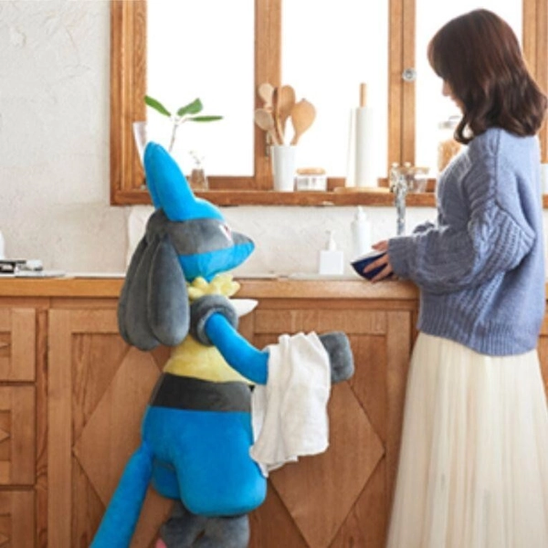 LUCARIO PLUSH LIFE SIZE POKEMON CENTER Jumbo Japan NEW