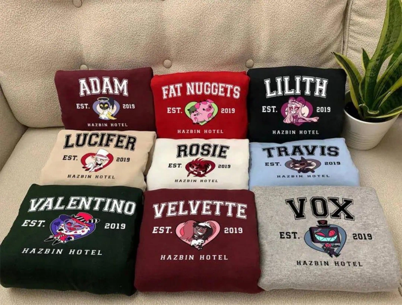 Retro Hazbin Hotel Shirt: Alastor, Vox, Adam