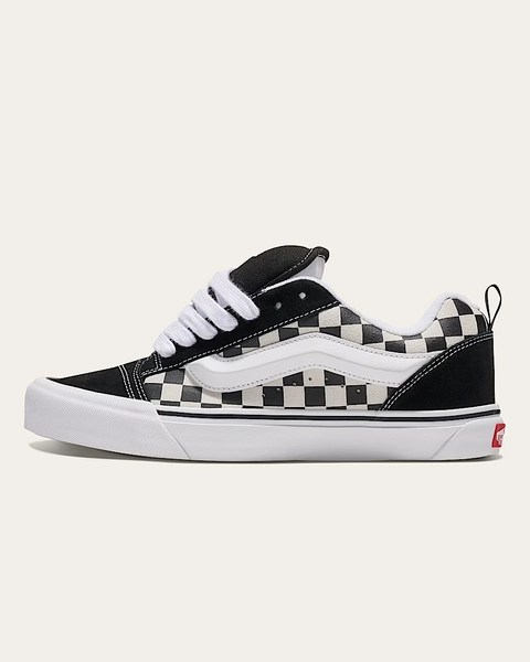 Knu Skool Checkerboard Shoe in Black / White | Vans