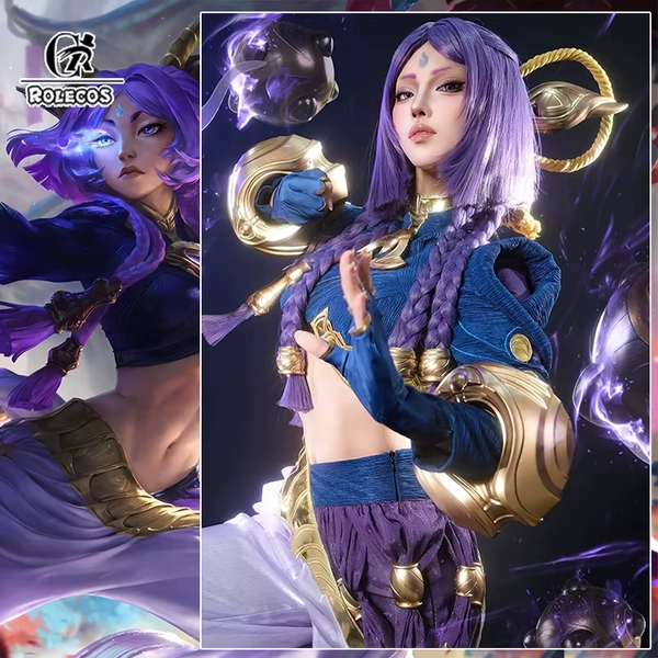 ROLECOS Game LOL The Unbroken Faith Yunara Cosplay Costume LOL Yunara Cosplay Outfits Women Halloween Party Role Play Suit