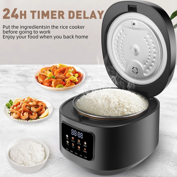 TEMU Rice Cooker, 101-ounce Portable Multifunctional Rice Cooker, 10 Menu Options, Inner Pot, Automatic Insulation, 24-hour Delay , , Lcd Display