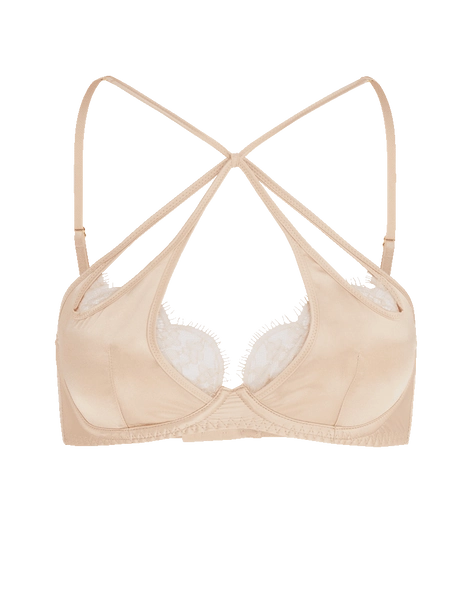 Robyn High Neck Underwired Bra in Peach | Agent Provocateur