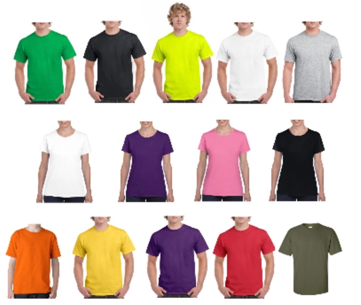 Plain 100% Cotton Blank T shirt Gildan Mens Womens Various Colour sizes S 2XL