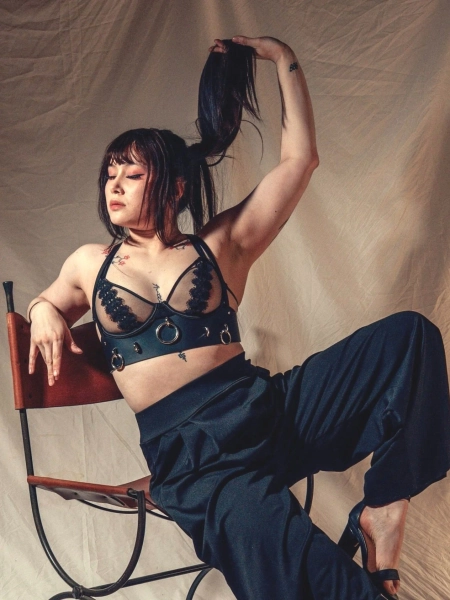 Jackiee Underbust Vegan Leather Harness | Cactus Cult Leather — Cactus Cult Leather