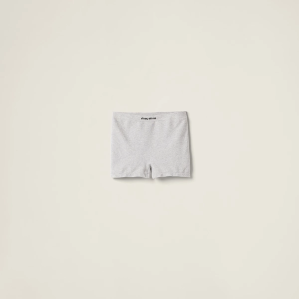 Seamless mélange knit boxer shorts