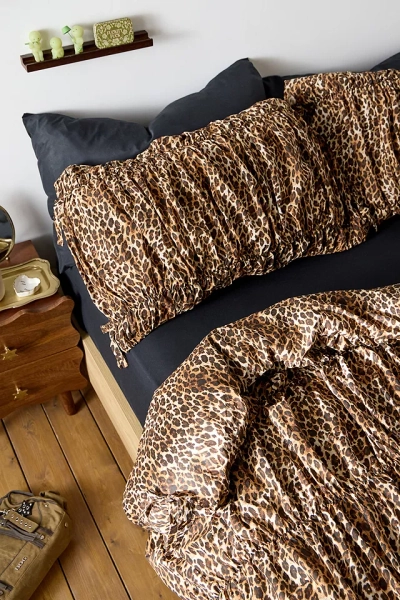 Urban Outfitters Leopard Cinched Duvet Set